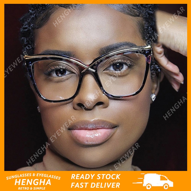 Mắt Kính Hình Mắt Mèo Chống Ánh Sáng Xanh Thời Trang