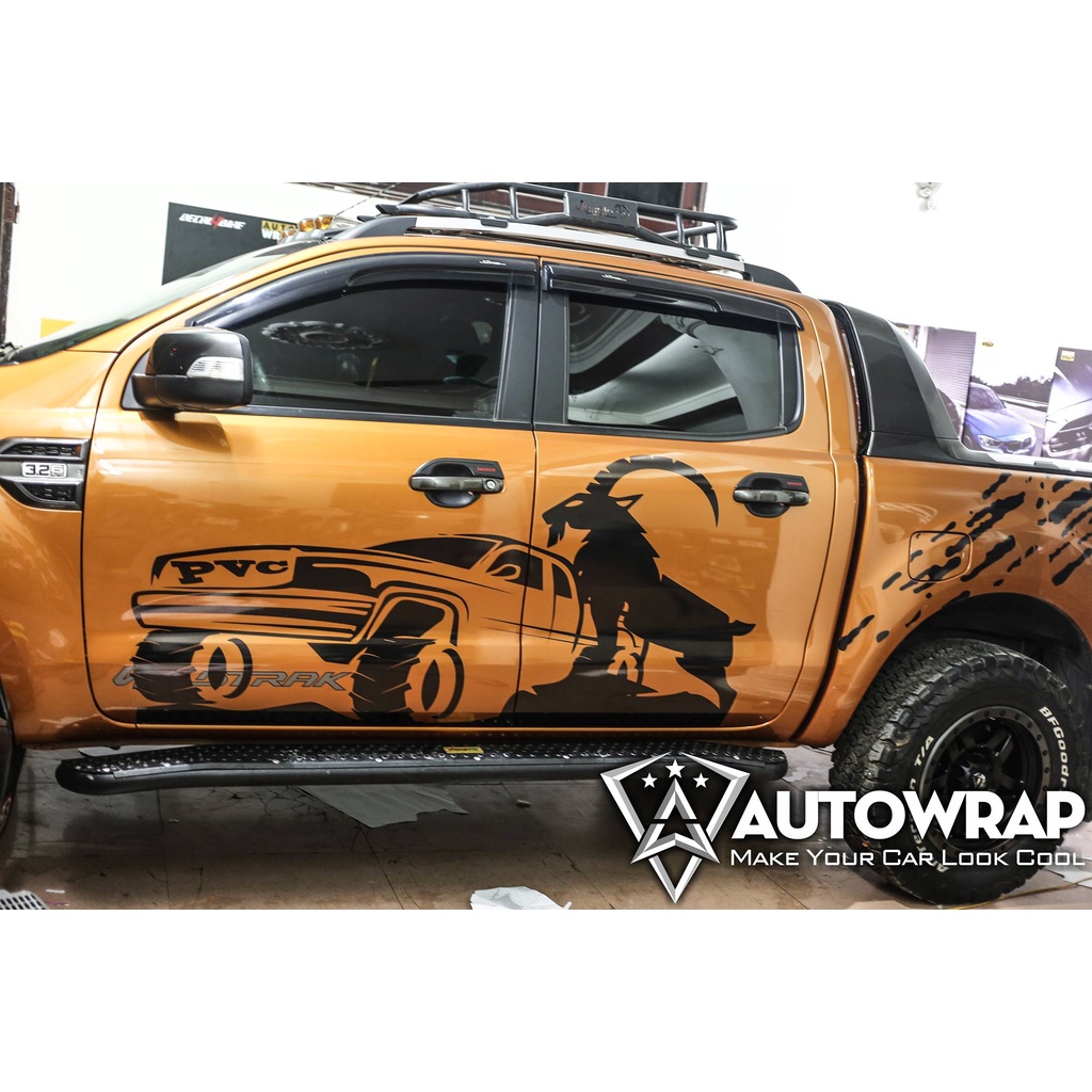 Tem họa tiết xe Ranger PVC - Tem họa tiết ô tô Ford, tem dán sườn xe thể thao