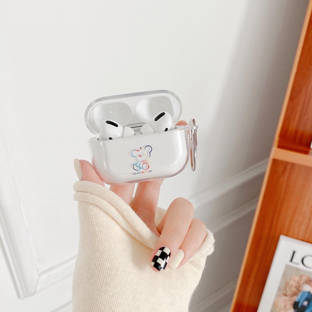 Airpods Jane Clouds Case Soft Bear Color Wireless TPU Leather Cover Wireless Headset Case for Airpods 1/2/3 pro