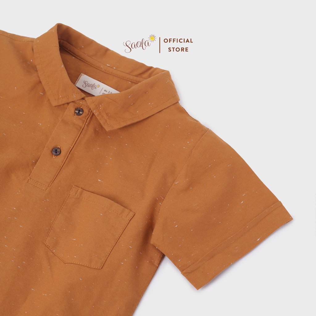 Áo Sơ Mi Oxford Cho Bé Trai Phong Cách Hàn Quốc Dễ Thương - ELFIN SHIRT - TOC008 - SAOLA  KIDS CLOTHING