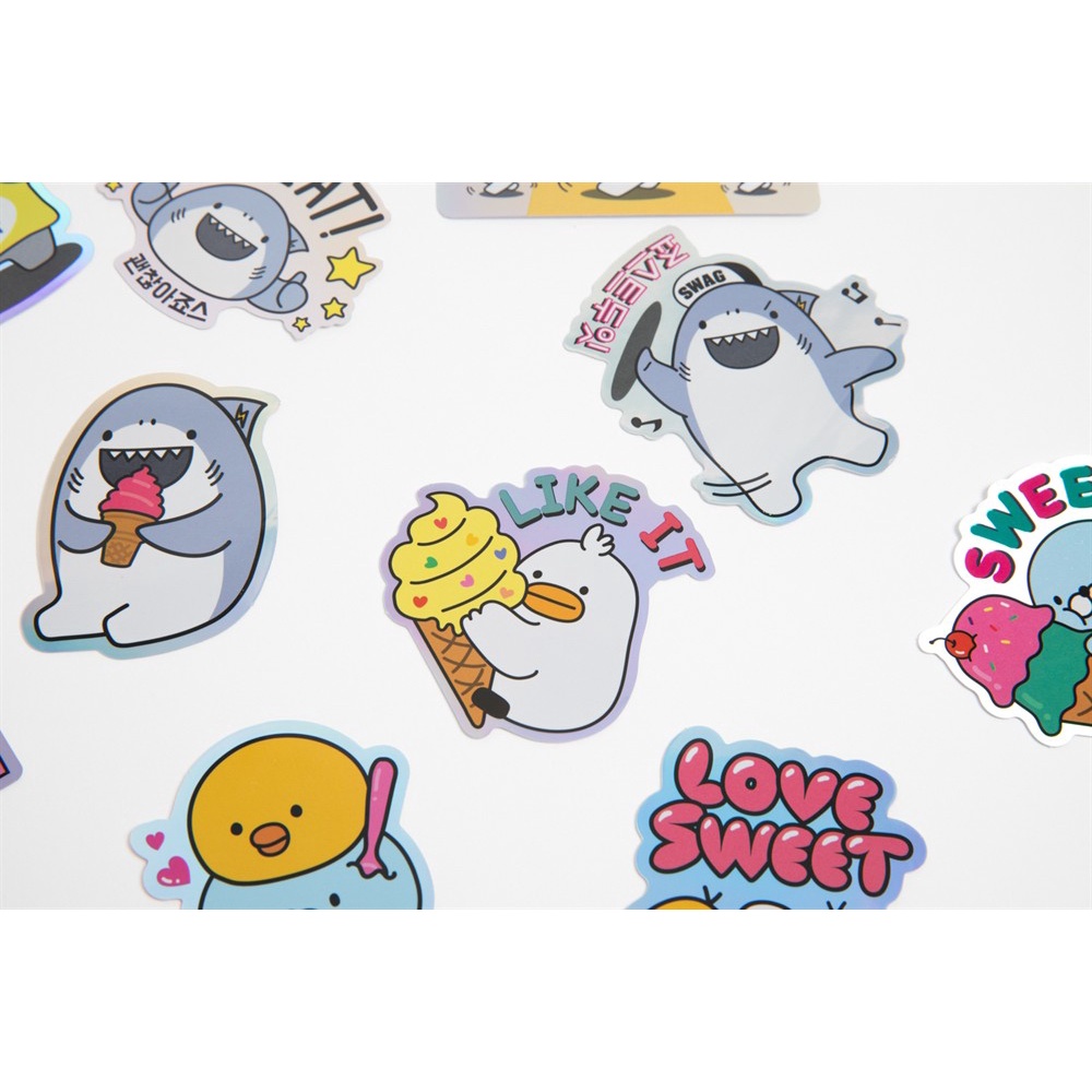 Set 10 Nhãn Dán ARTBOX Hàn Quốc Họa Tiết Những Người Bạn Galapagos