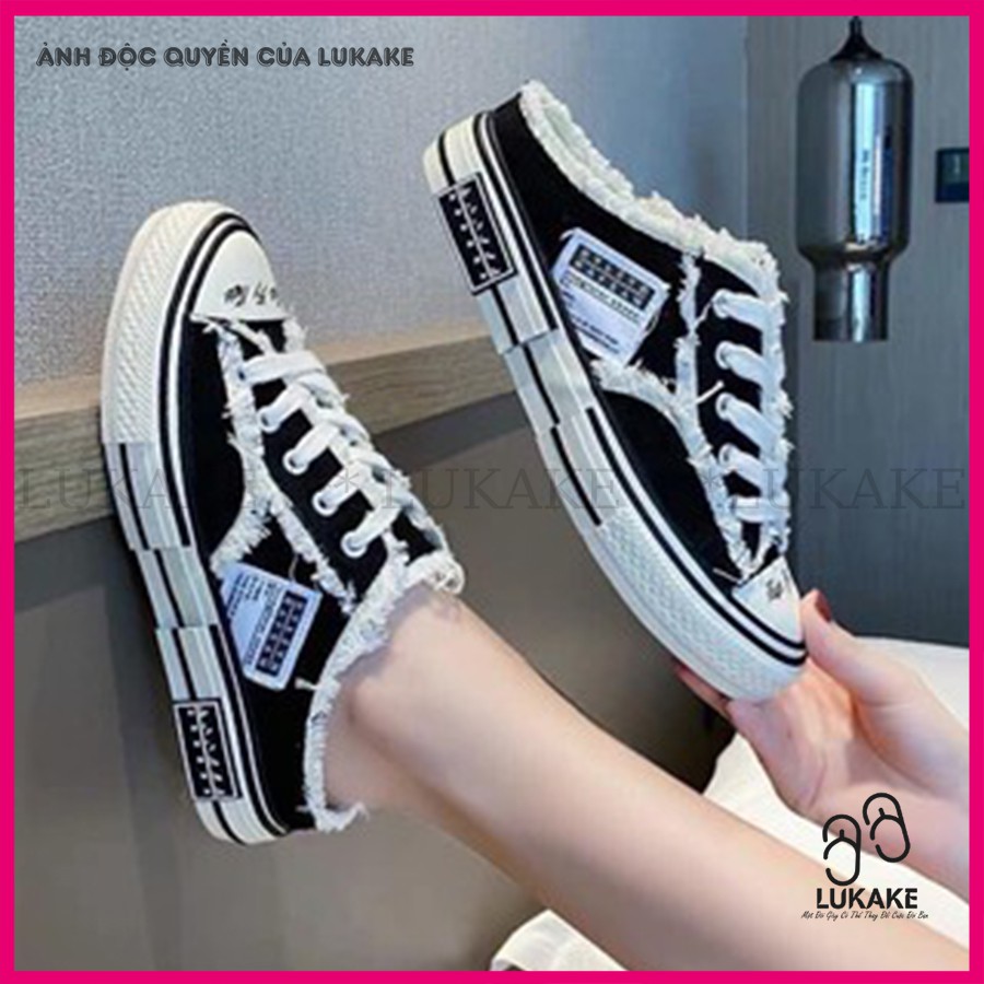 Giày sneaker xVESSEL đế trắng FREE-SHIP style rách cao