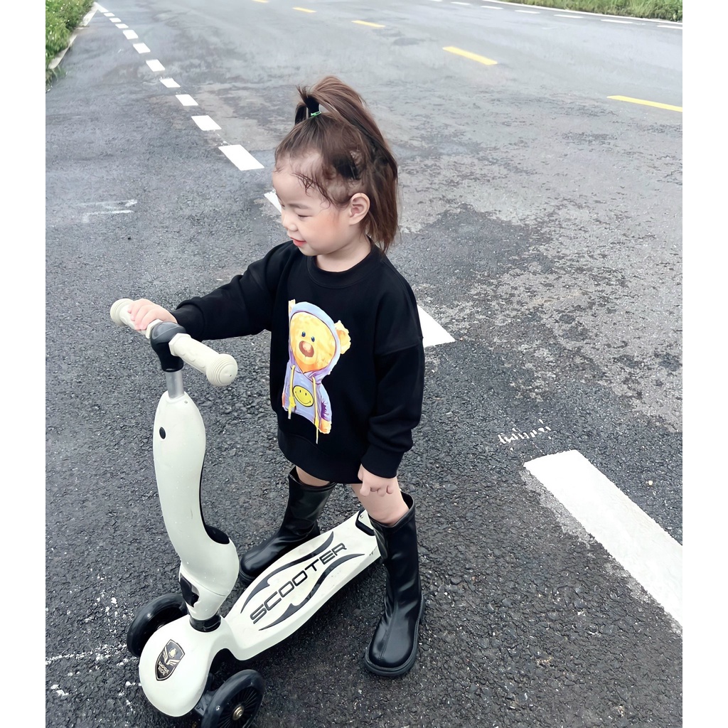 Áo nỉ cổ tròn 13 Demarzo ss1 cho bé , áo sweater trẻ em unisex , Kid_genZ