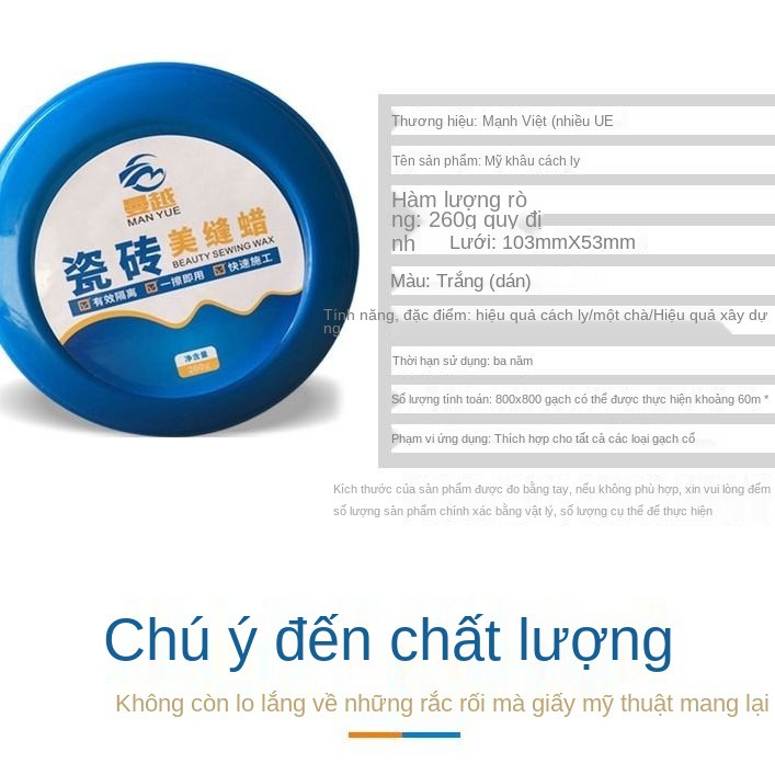 Sáp ron gạch đẹp đường ốp tường và lát nền Dụng cụ thi công cách ly dán kem tẩy rửa chuyên cho men wax may