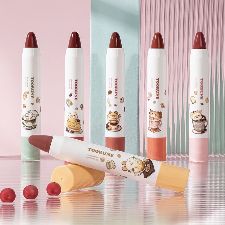 Son thỏi bút chì TOORUNE TOOT DODO dưỡng ẩm Mori Zero Story Lipstick K04 K06 làm mềm môi TRUN11 TODO05