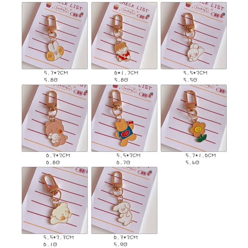 Móc Khóa Hình Thỏ Hoạt Hình Xinh Xắn Dễ Thương