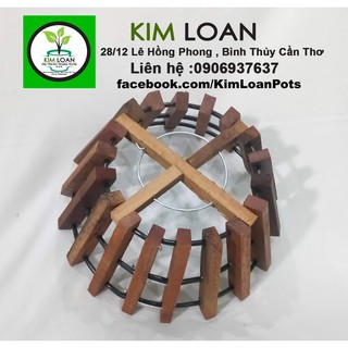 Combo 2 chậu gỗ trồng lan 35x19cm