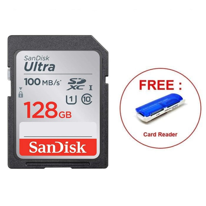 Thẻ Nhớ Sandisk Sd Ultra - 128gb 100mbs Cho Máy Ảnh Canon Nikon Sony