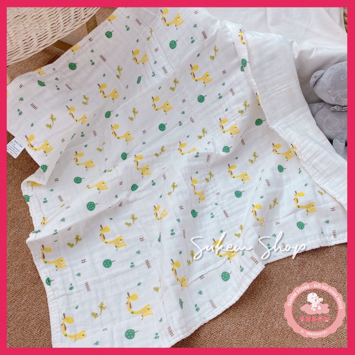Khăn Tắm Cho Bé/Khăn Tắm Xô 6 Lớp Sêu Đẹp, Dày, Thấm Hút Tốt 85x85cm
