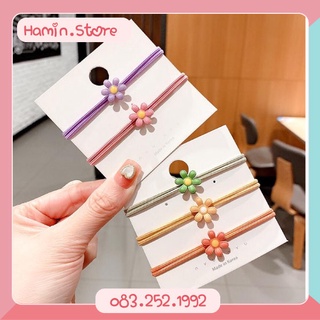 Dây buộc tóc hoa cúc nhí co dãn- Quà tặng 1k Hamin