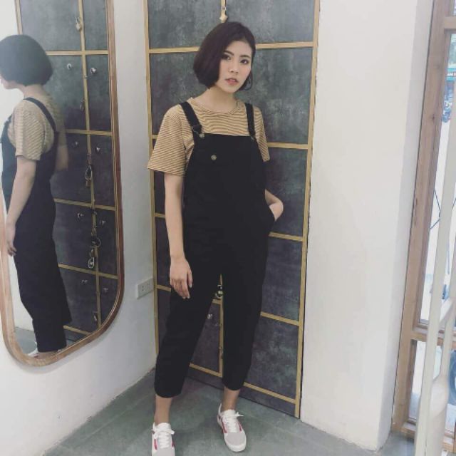 Quần yếm kaki nữ