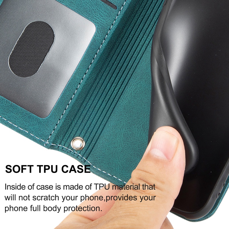 Ốp Điện Thoại Da Gấp Gọn Có Ngăn Đựng Thẻ Dành Cho iPhone 11 Pro Max XR XS Max 6 7 Plus