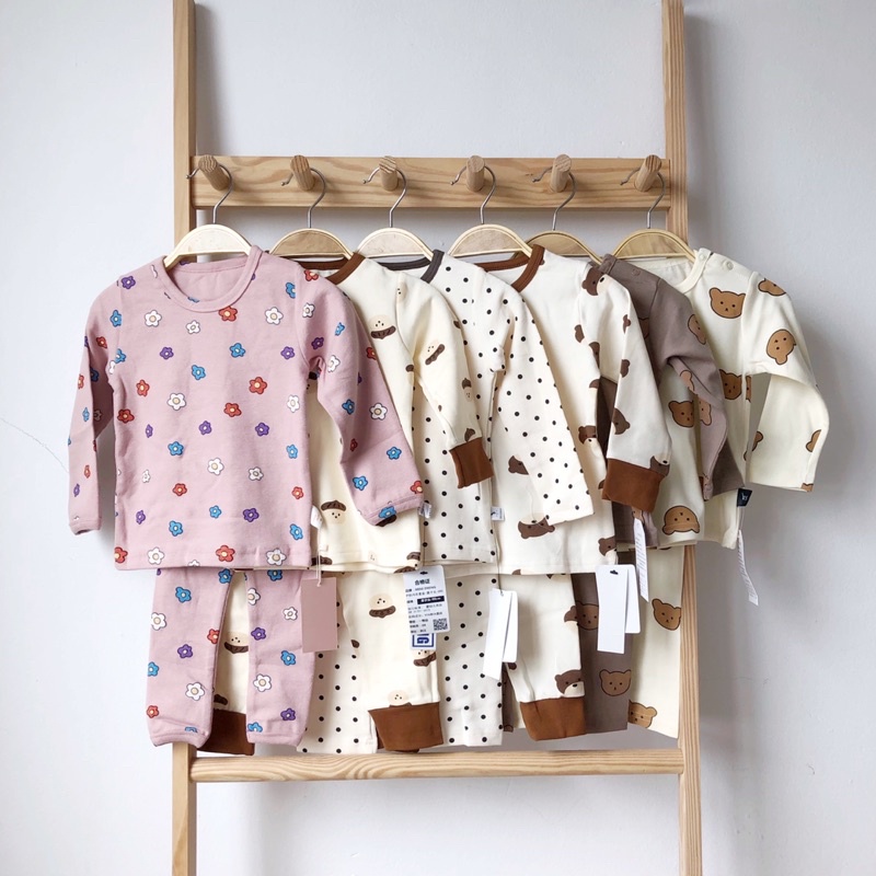 Bộ thun trẻ em dài tay thu đông 100% cotton mềm mại, hoạ tiết dễ thương phù hợp cho cả bé trai và bé gái