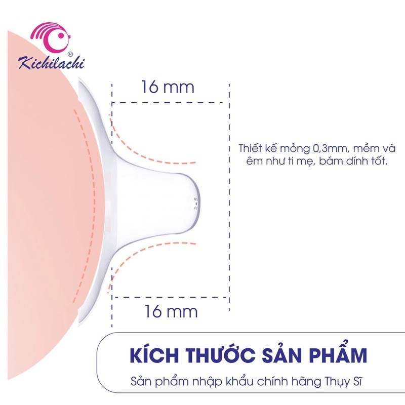  Núm trợ ty Kichilachi miếng bảo vệ đầu ti cho mẹ (Hộp 2 chiếc)