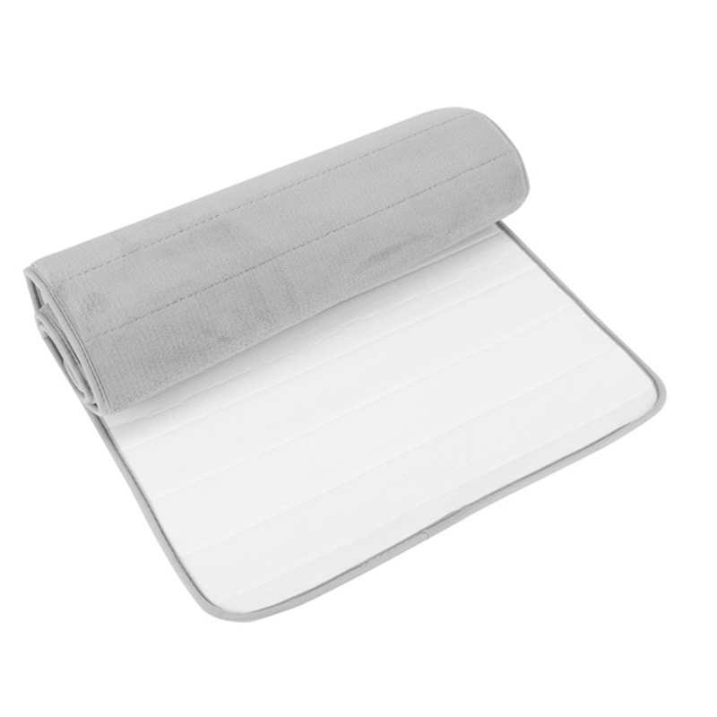 Thảm Chùi Chân Bằng Cao Su Non Mềm Mại Thấm Hút Tốt Chống Trượt Màu Xám Kích Thước Lớn 60X160cm Dành Cho Phòng Tắm / Nhà Bếp