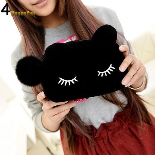 Túi đựng mỹ phẩm/đồ trang điểm hình mèo hoạt hình đáng yêu