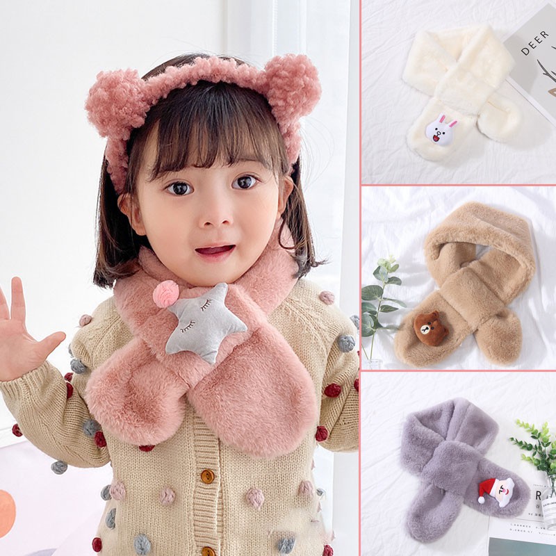 Khăn Choàng Giả Lông Thỏ Thời Trang Thu Đông Cho Mẹ Và Bé