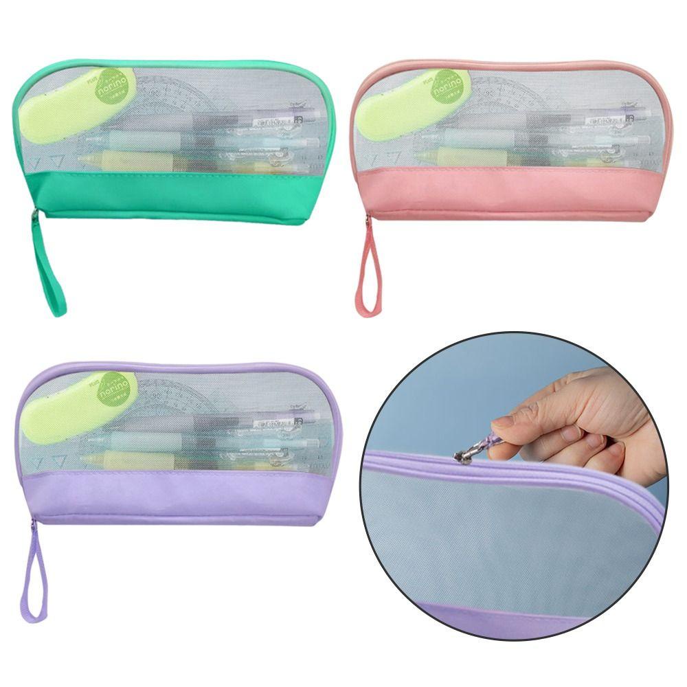LAYOR1 Bóp Viết Vải Nilon Trong Suốt Cỡ Lớn Thiết Kế Đơn Giản