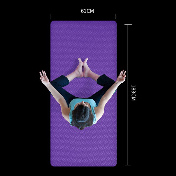 Thảm tập yoga mat gym thể dục, lưng bụng chất liệu TPE cao su định tuyến chống trơn trượt  cao cấp sang trọng shop9k