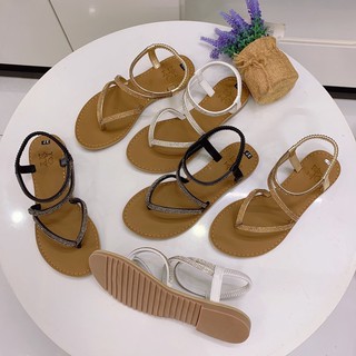 Sandal quai kẹp hậu thun phối xoàn