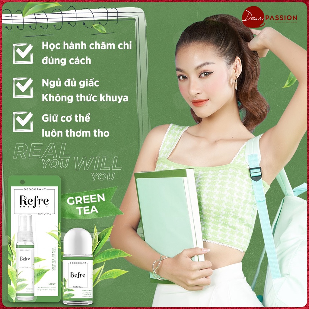 Xịt Khử Mùi Refre Dưỡng Trắng Hương Nước Hoa - Hương Thiên Nhiên Refre Whitening 6ml