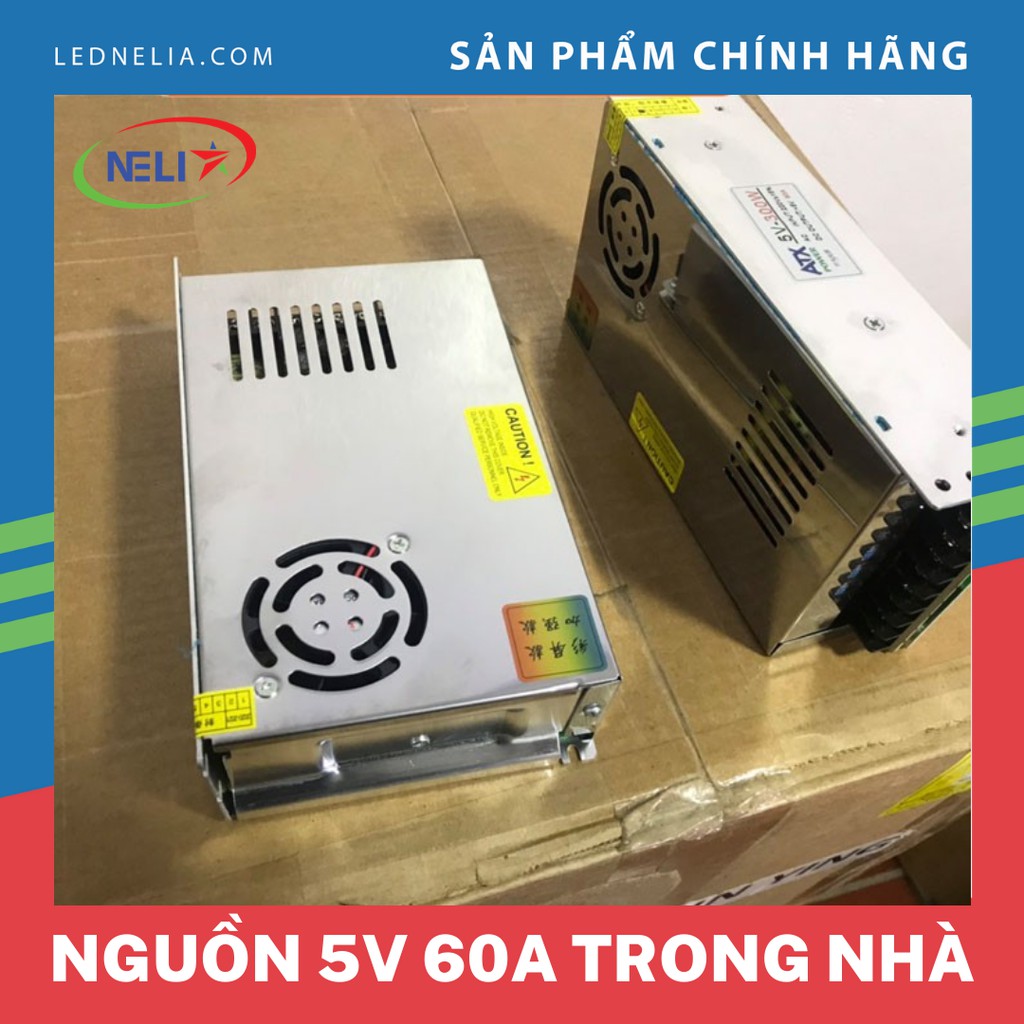 Nguồn chuyển đổi điện áp 220V về 5V60A trong nhà có quạt gió tản nhiệt