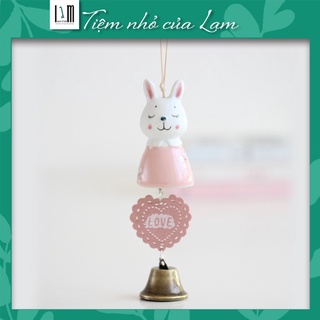 Chuông gió treo cửa bằng gốm, Phong linh hình thỏ cute