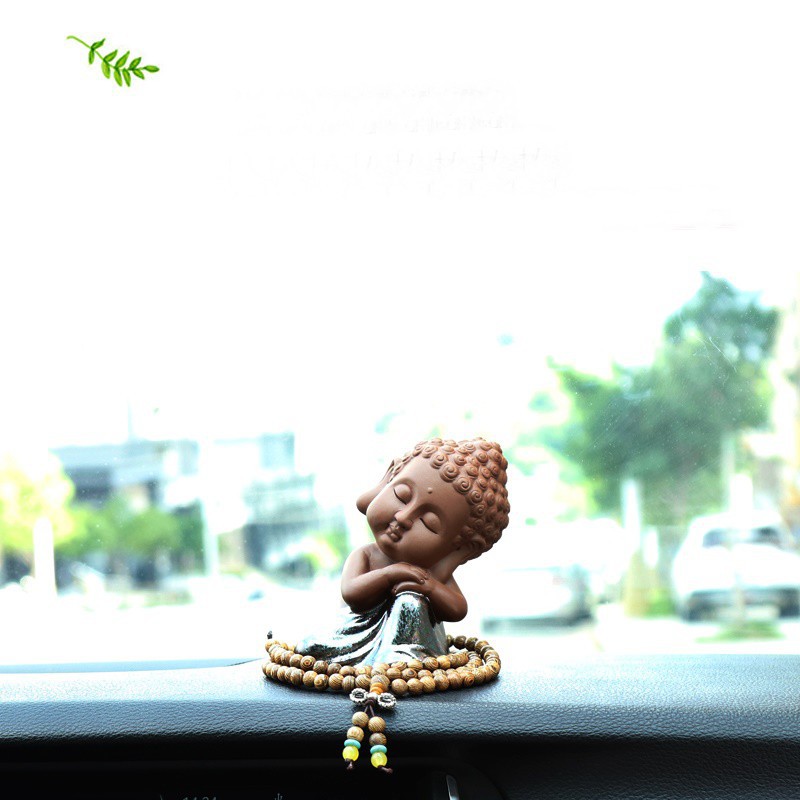 Tượng Phật Ngủ Ngồi Áo Nâu- Gốm Cao Cấp | BigBuy360 - bigbuy360.vn