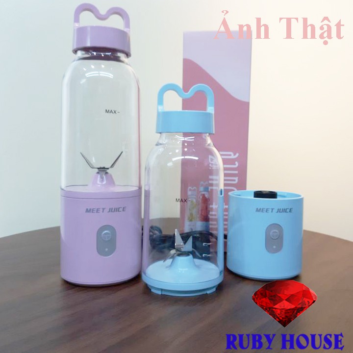 [BH 1 ĐỔI 1]Máy xay sinh tố cầm tay Meet Juice CHÍNH HÃNG ,  Xay cực nhanh 9s, động cơ khỏe, hàng cao câp-Ruby House