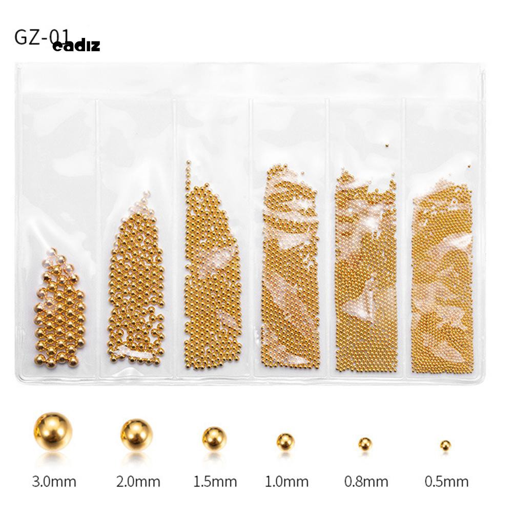 [Hàng mới về] Túi bóng kim loại 3D đính trang trí móng tay bắt mắt 0.5 - 3.0mm