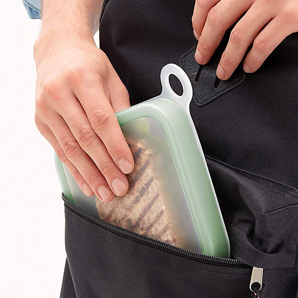 Hộp Đựng Bánh Mì Sandwich Bằng Silicone Tiện Dụng Cho Văn Phòng