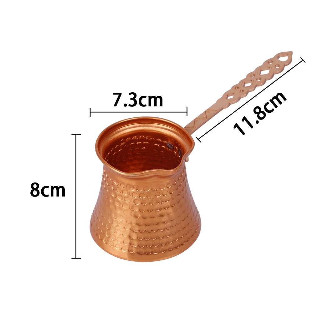 Ấm pha cà phê Thổ Nhĩ Kỳ bằng đồng tay cầm gỗ cỡ số 3