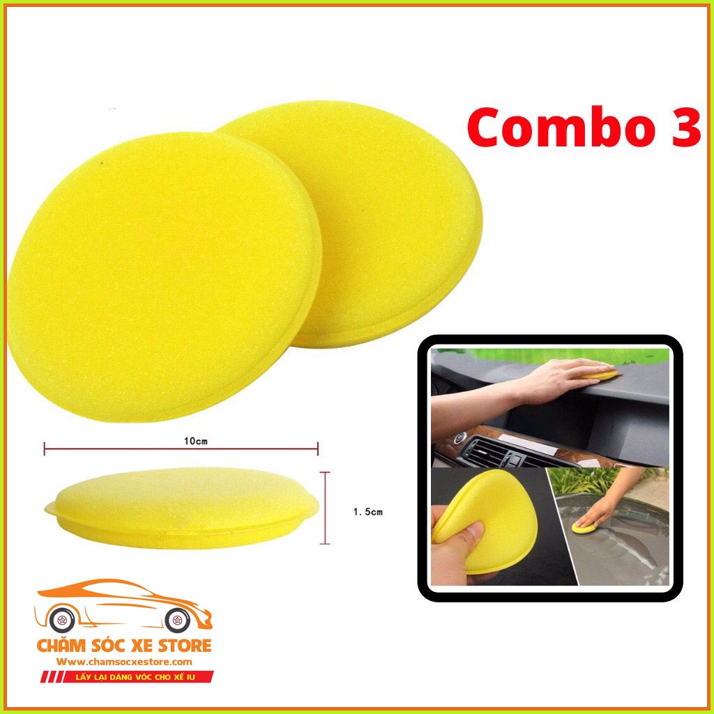 Combo 3 Miếng Mút Thoa Hóa Chất Chăm Sóc Xe Máy- Mút Xốp Thoa Hóa Chất Chăm Sóc Xe Ô Tô