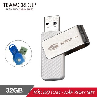 USB Team Group INC C143 32GB / USB 3.0 tốc độ cao (Trắng) tặng đầu đọc thẻ nhớ micro- Hãng phân phối chính thức
