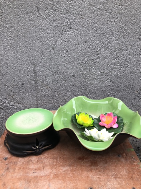 Bát sen thả hoa đủ size kèm chân đế