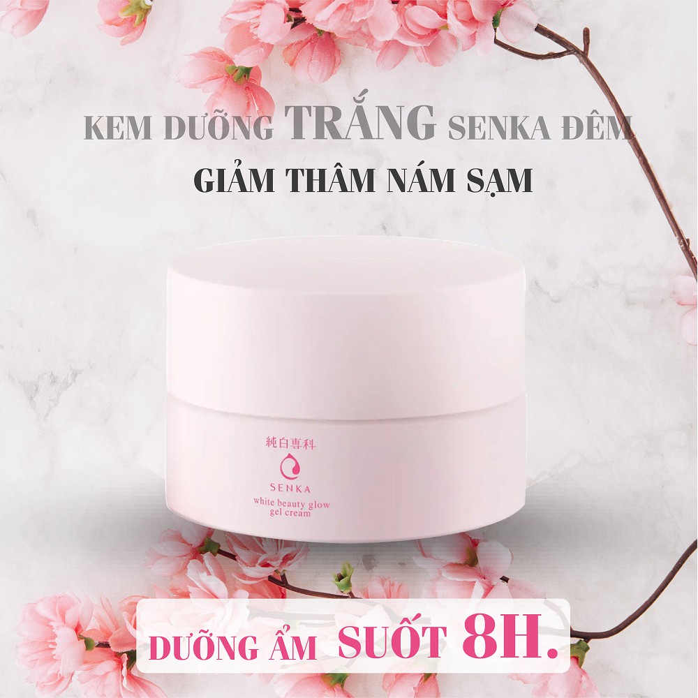 Kem Dưỡng Trắng Da Ban Đêm Senka Nhật 50g