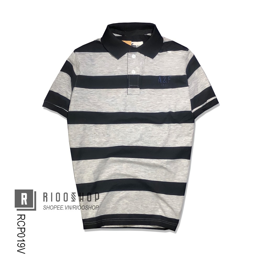 Áo phông nam ngắn tay có cổ sọc ngang AF cực đẹp RCP019V - áo polo nam cotton Riooshop | BigBuy360 - bigbuy360.vn