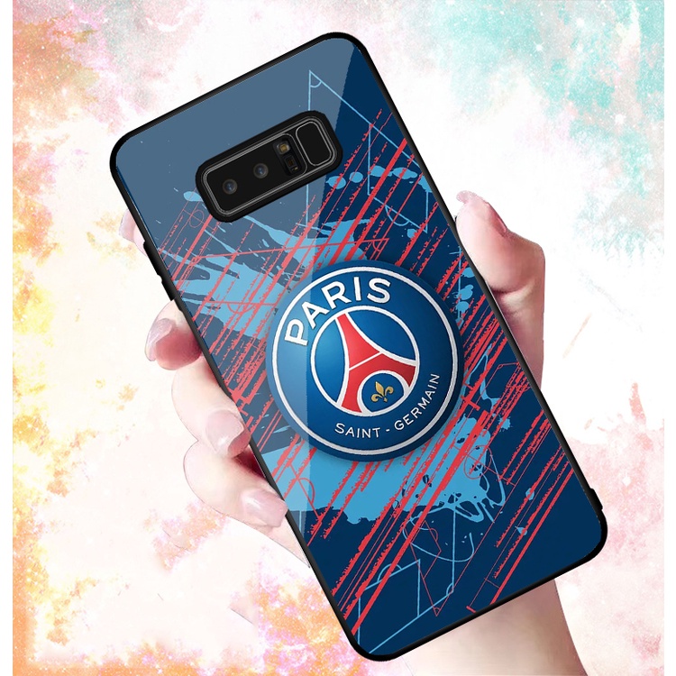 Ốp Lưng SAMSUNG GALAXY NOTE 8 mặt kính cường lực cao cấp In hình Câu Lạc Bộ Bóng Đá