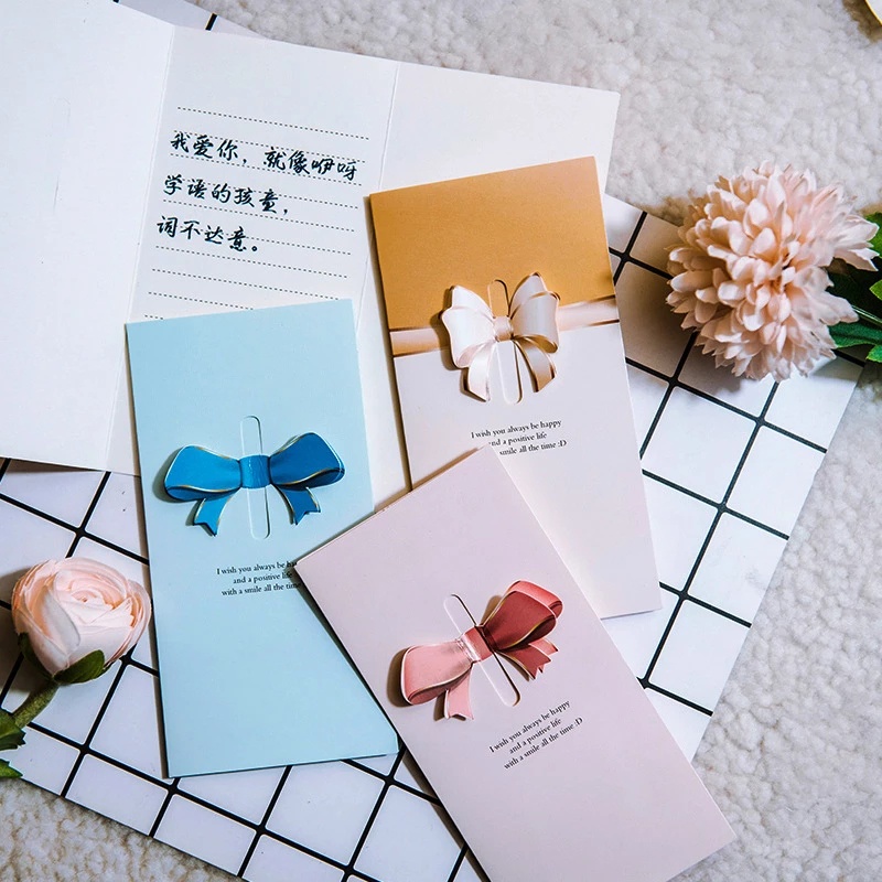 Thiệp chúc mừng hình dạng 3D dễ thương có thể gấp gọn