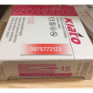 Lưỡi dao mổ số 15-kiato,hộp 100 cái
