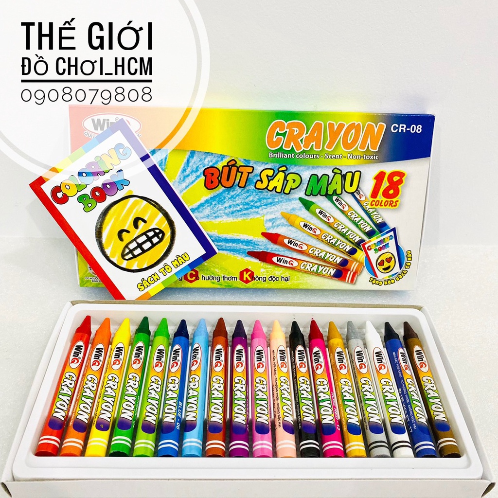 [HÀNG TỐT-18 MÀU] Bút sáp màu WINQ