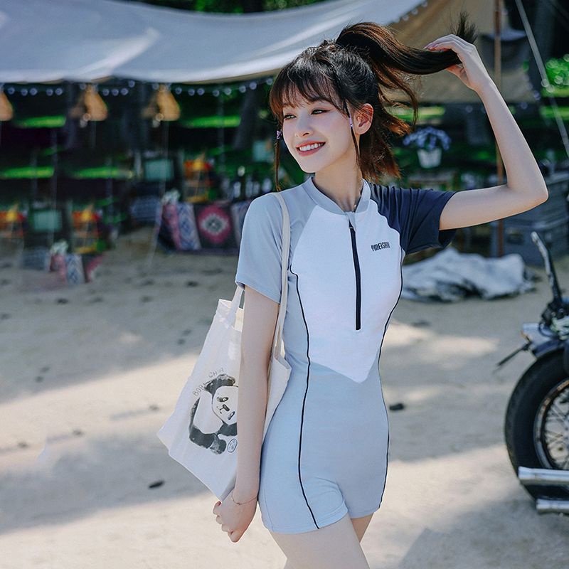 Bộ Đồ Bơi Một Mảnh Dài Tay Thời Trang Hàn Quốc Gợi Cảm Cho Nữ