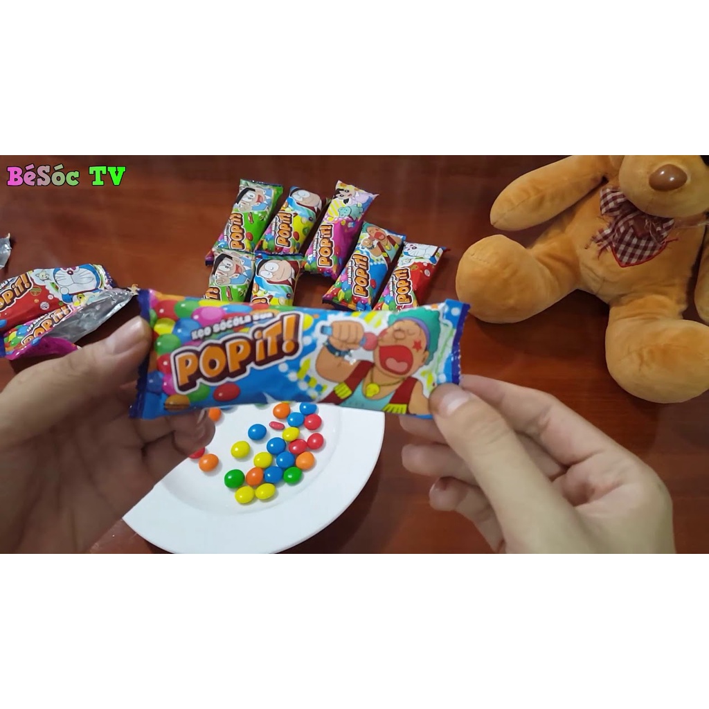 Kẹo viên Socola  nhiều màu Pop-it Doraemon