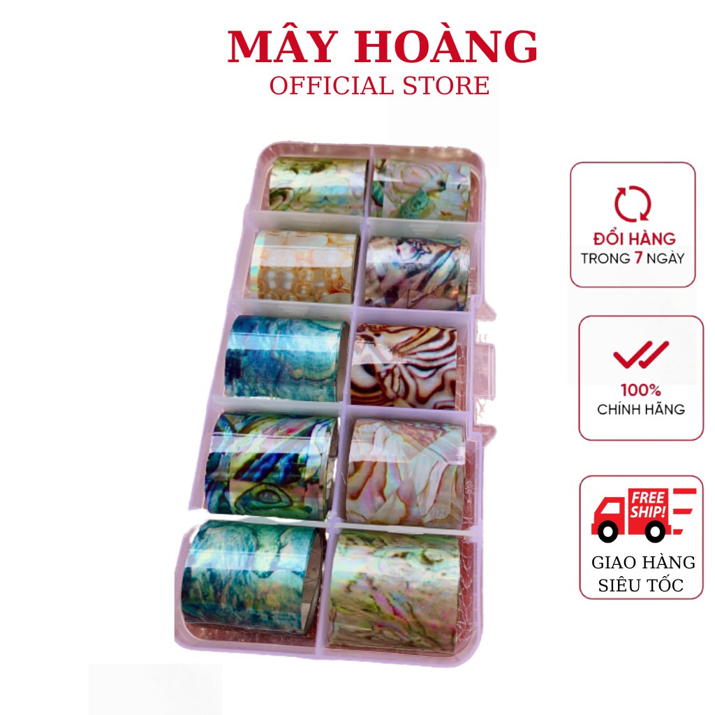 Foil dán móng vân đá xà cừ