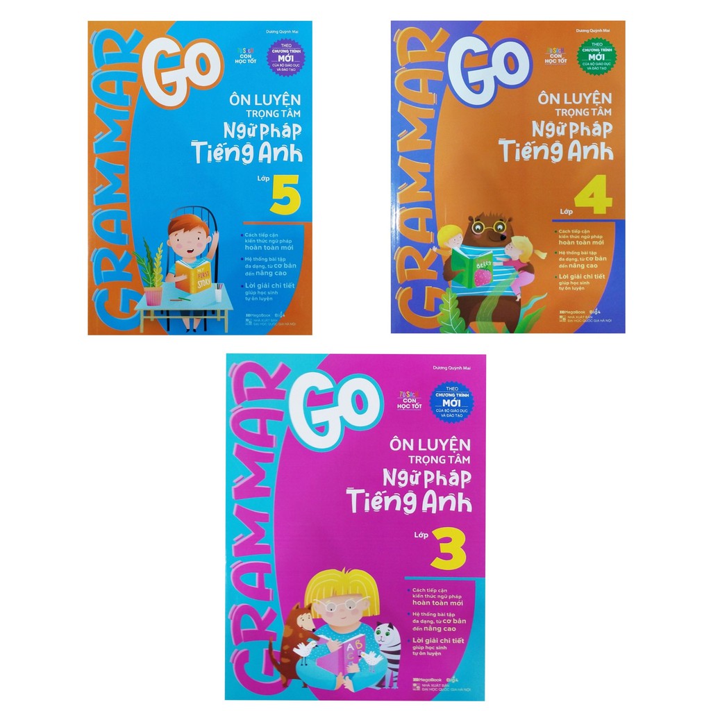 Sách - Grammar Go ÔNluyện trong tâm ngữ pháp tiếng anh lớp 3, 4, 5