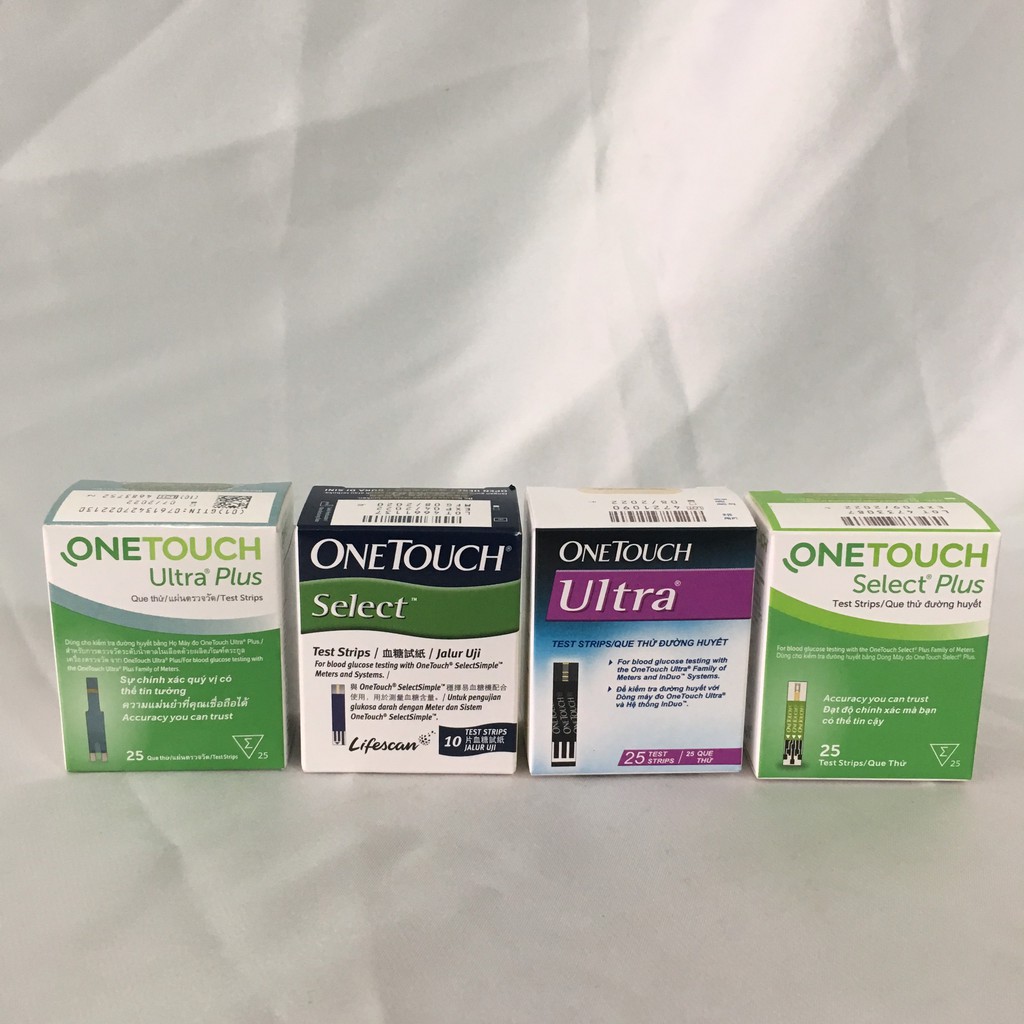 Que thử tiểu đường One Touch Ultra, Select, Select plus, ultra plus
