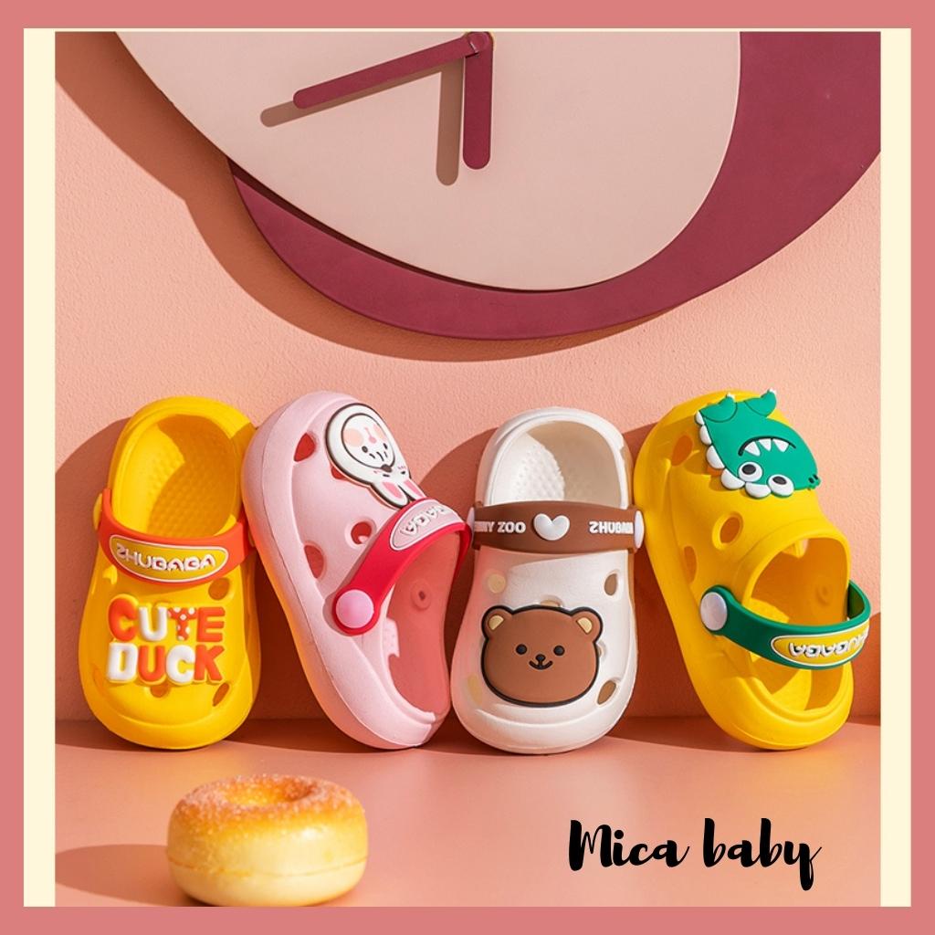 Dép sục cho bé siêu nhẹ hình gấu nâu đáng yêu Mica Baby GD01