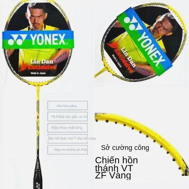 Mua một tặng vợt cầu lông chính hãng Yonex Full carbon siêu nhẹ và Độ bền cao Bộ quần áo học sinh nam nữ co giãn
