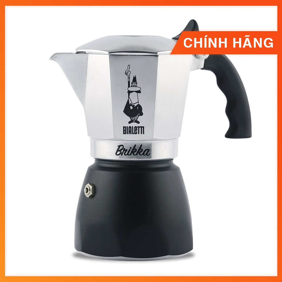 Ấm Moka Bialetti Brikka 4 cup (bản 2020) với van áp suất độc quyền | Made in Romania