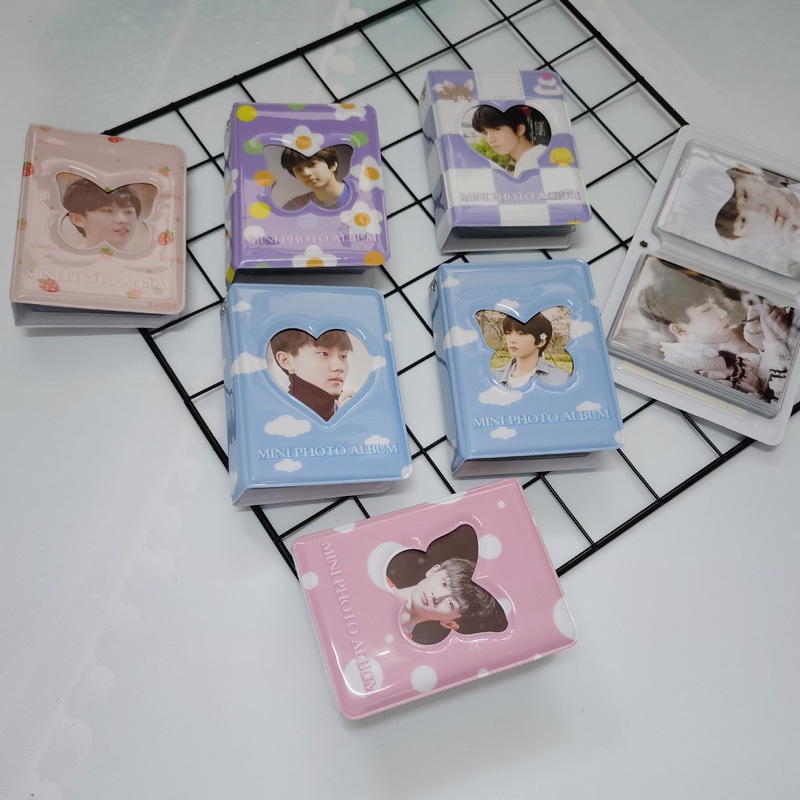 Album Đựng Ảnh 3 Inch 40 Ngăn Họa Tiết Bươm Bướm Xinh Xắn Giá Đỡ